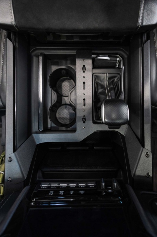 RAM 1500 TRX Center Console Molle Panels & Digital Device Bridge - Addictive Desert Designs - Hammer Black - `21-`27